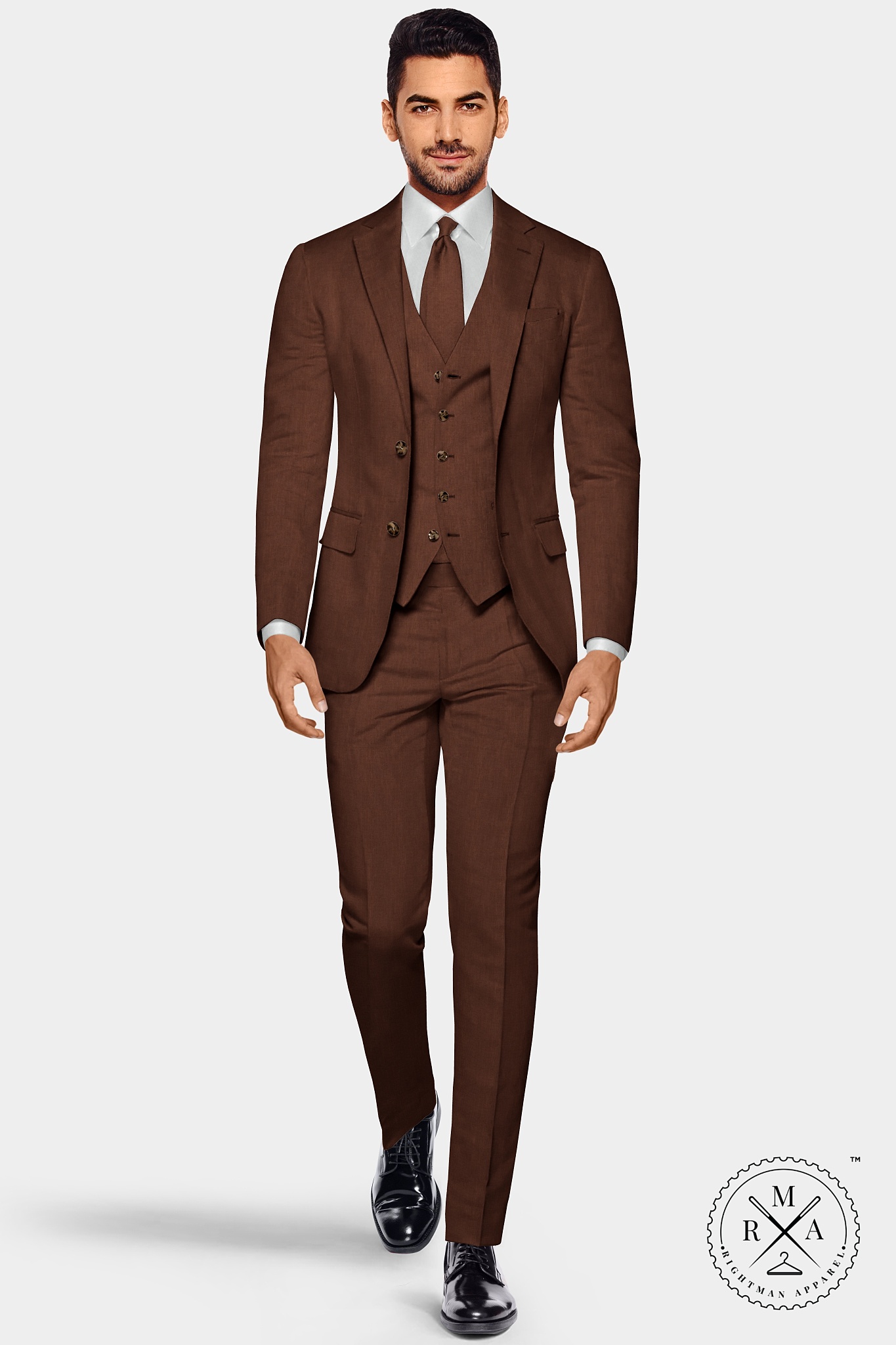 Rich Dark Brown Three Piece Suit SU197